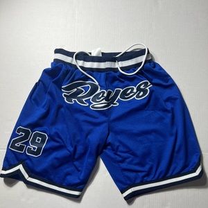 Vintage Blue Reyes 29 Basketball Shorts Mens 1992-93 Blue Size Small